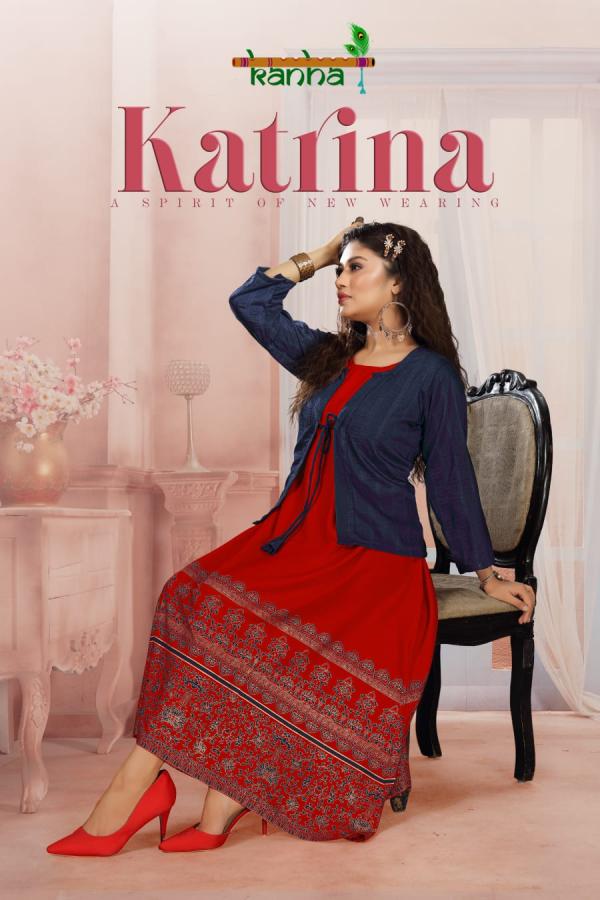 Kanha Katrina Rayon Print Designer Exclusive Kurti Collection